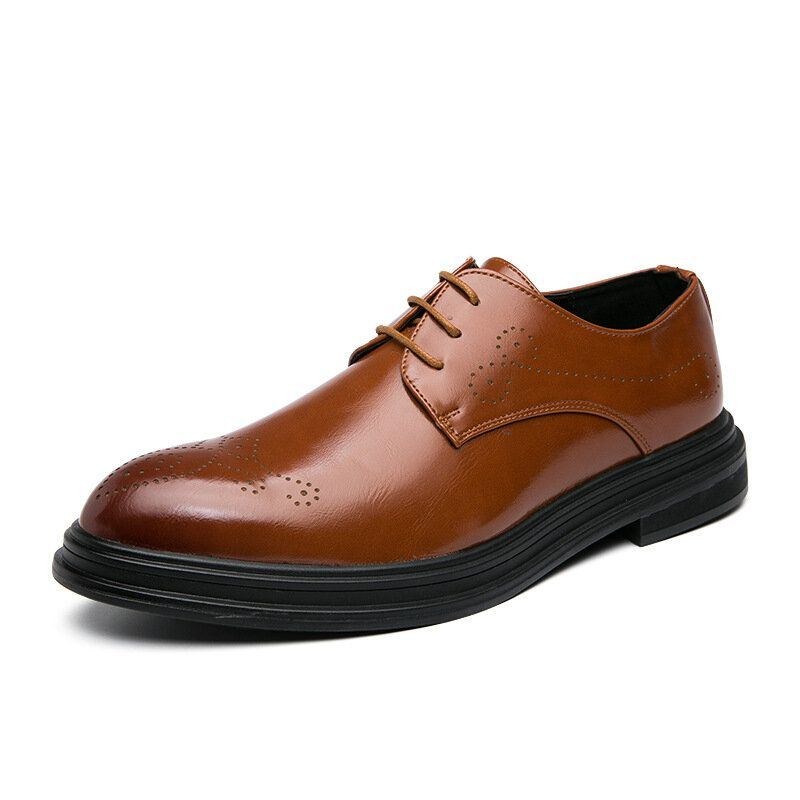 Herre Læder Åndbar Comfy Pointy Toe Vintage Oxford Casual Business Sko