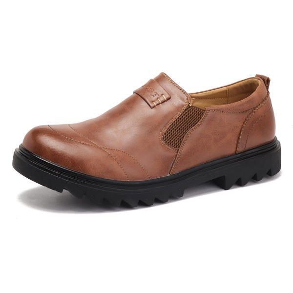 Herre Mern Comfy Casual Business Elastikbånd Slip On Oxfords