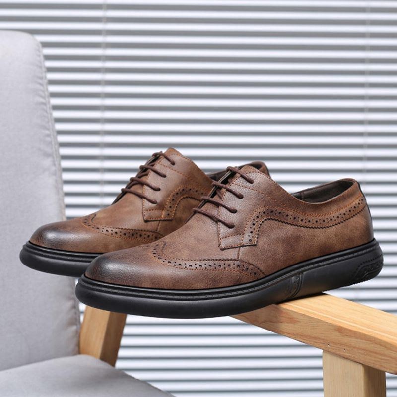 Herre Microfiber Casual Business Oxfords