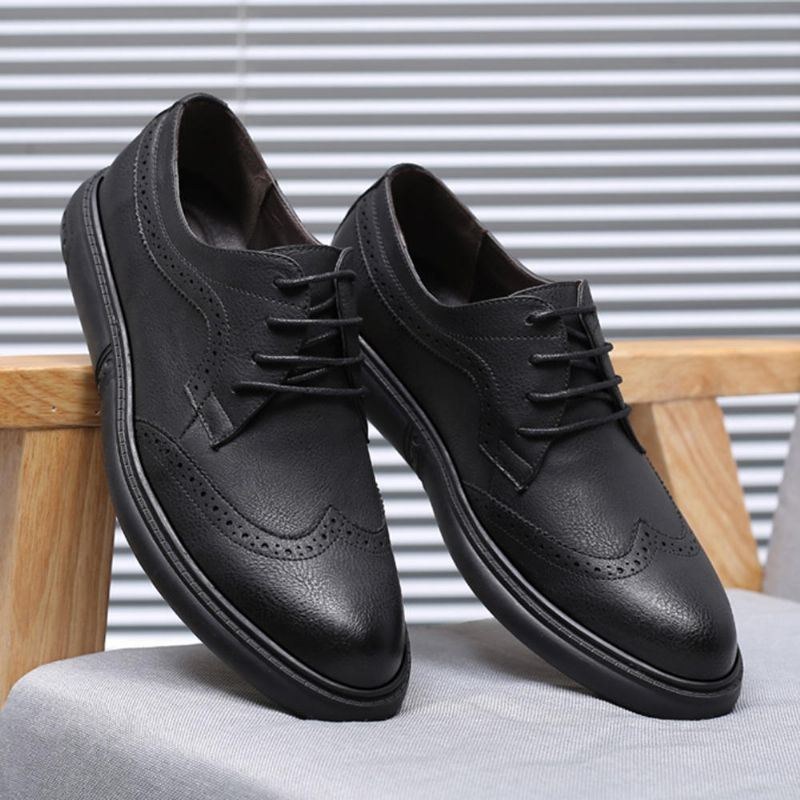 Herre Microfiber Casual Business Oxfords