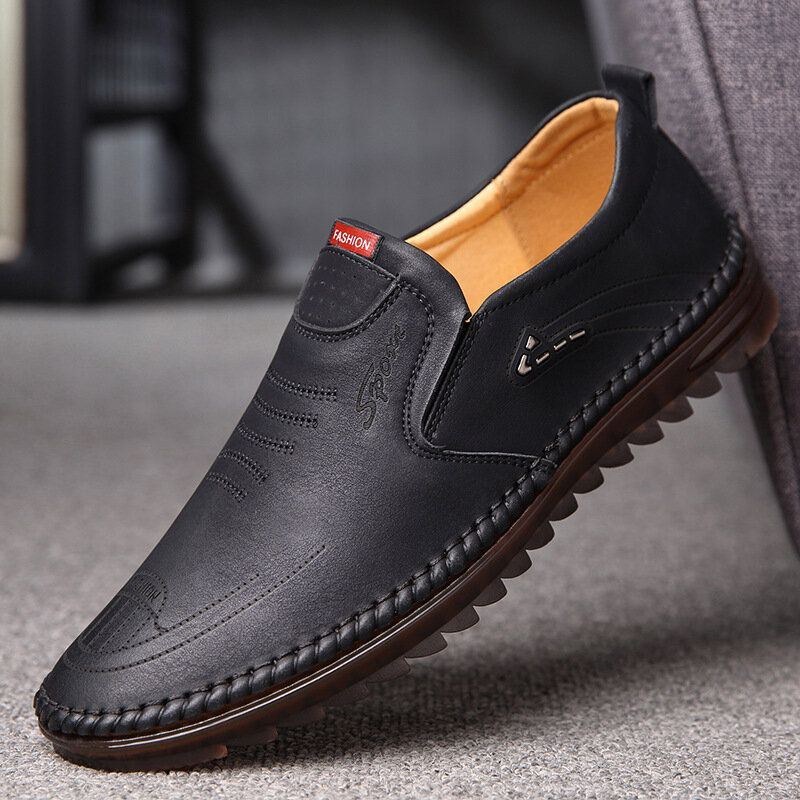 Herre Microfiber Læder Skridsikker Blød Sål Casual Business Loafers