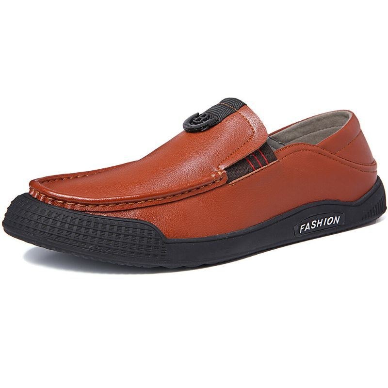 Herre Pure Color Casual Soft Driving Walking Loafers