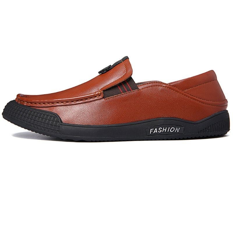 Herre Pure Color Casual Soft Driving Walking Loafers