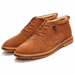 Herre Sko Ruskind Oxfords Med Varm Uld Fleece Foring