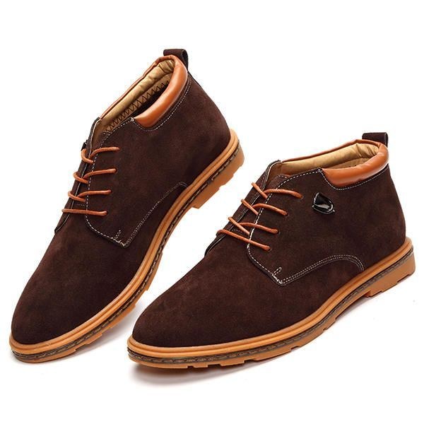 Herre Sko Ruskind Oxfords Med Varm Uld Fleece Foring