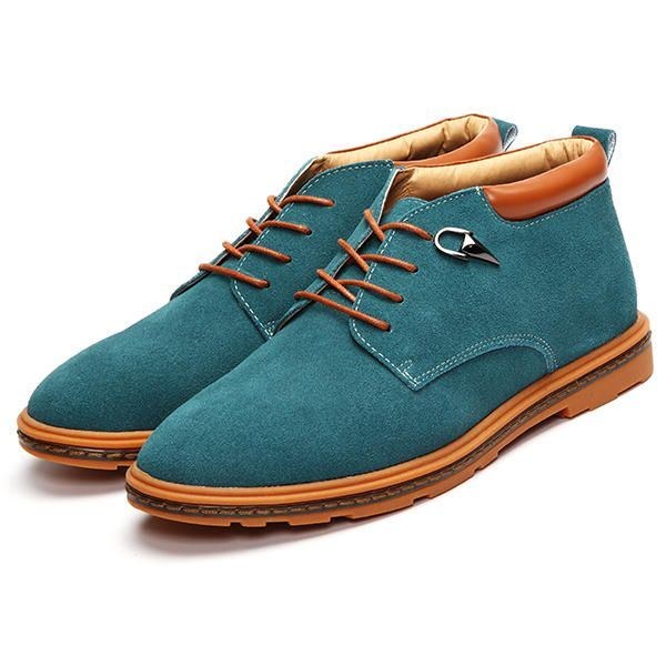 Herre Sko Ruskind Oxfords Med Varm Uld Fleece Foring