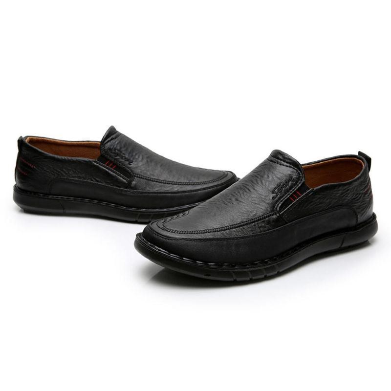 Herre Skridhæmmende Slip-on Elastisk Bånd Blød Sål Causal Daily Oxfords