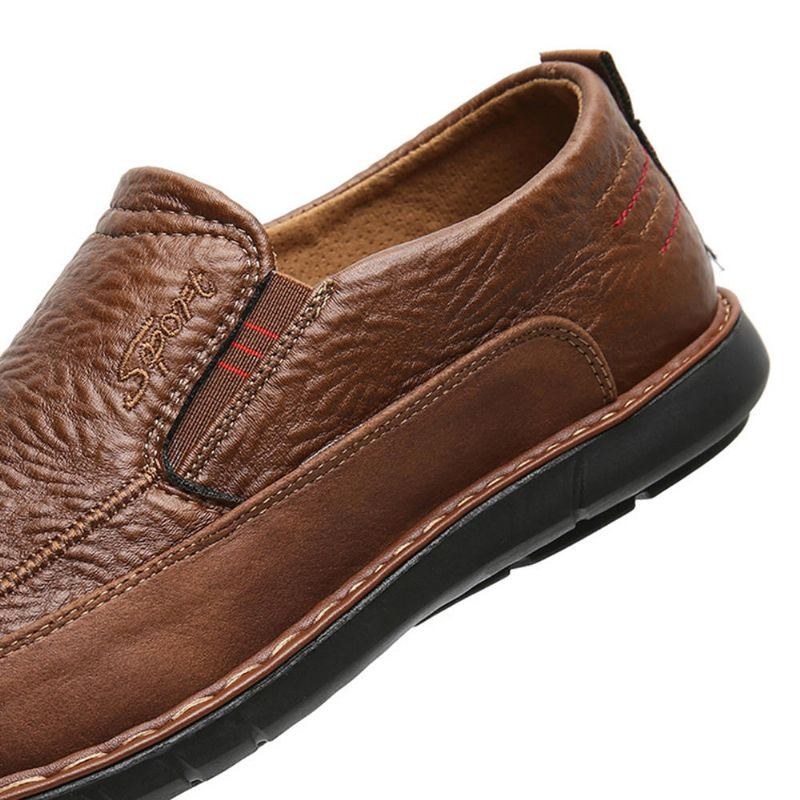 Herre Skridhæmmende Slip-on Elastisk Bånd Blød Sål Causal Daily Oxfords