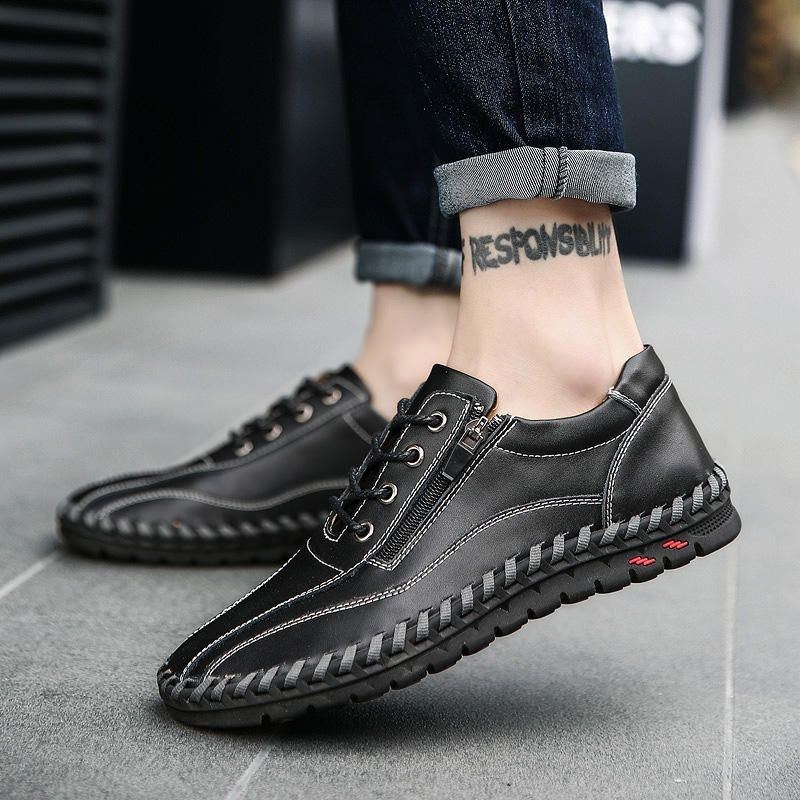 Mænds Ægte Læder Business Casual Oxfords