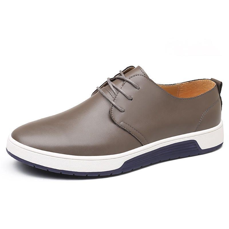 Mænds Bløde Læder Casual Business Office Flat Oxfords