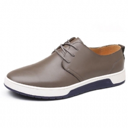 Mænds Bløde Læder Casual Business Office Flat Oxfords