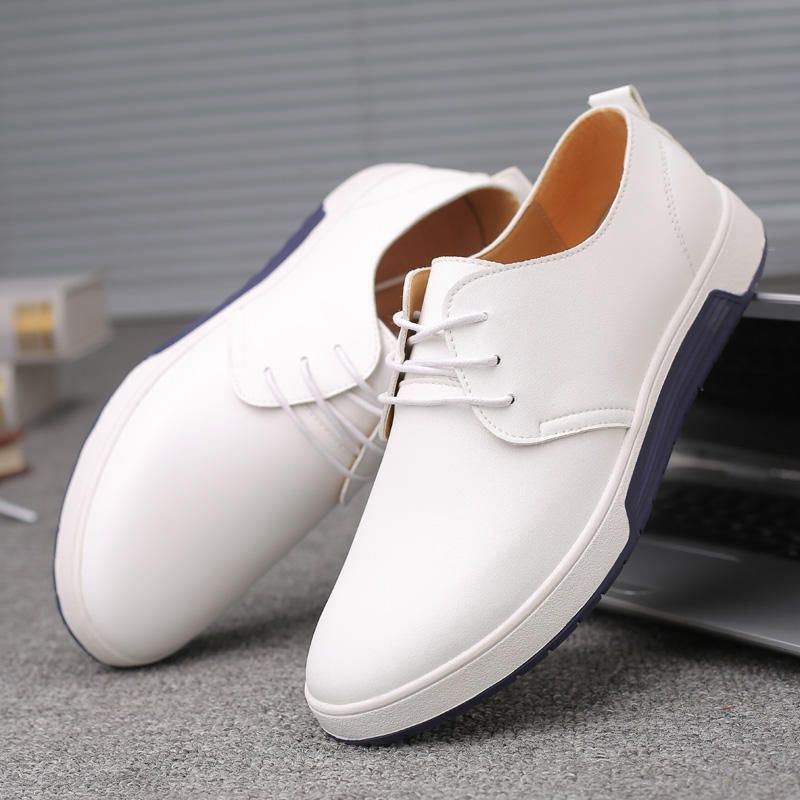 Mænds Bløde Læder Casual Business Office Flat Oxfords