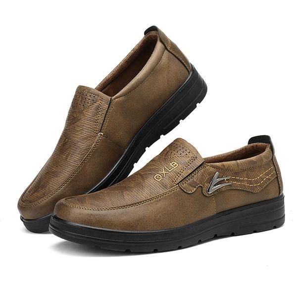 Mænds Large Størrelse Comfy Microfiber Læder Casual Oxfords