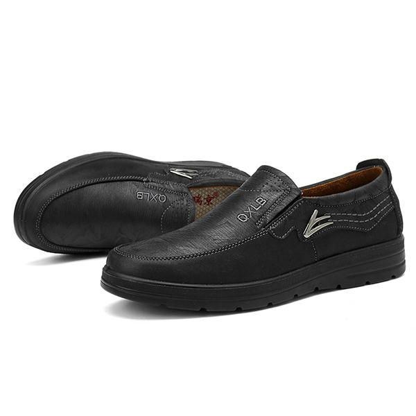 Mænds Large Størrelse Comfy Microfiber Læder Casual Oxfords