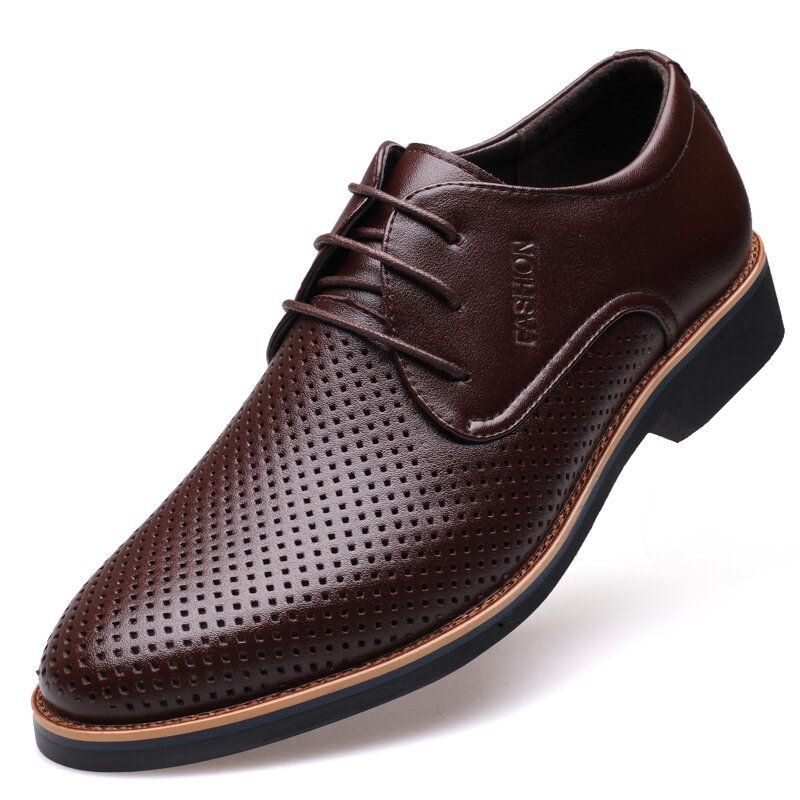 Mænds Mikrofiber Åndbar Udhulet Business Casual Oxfords