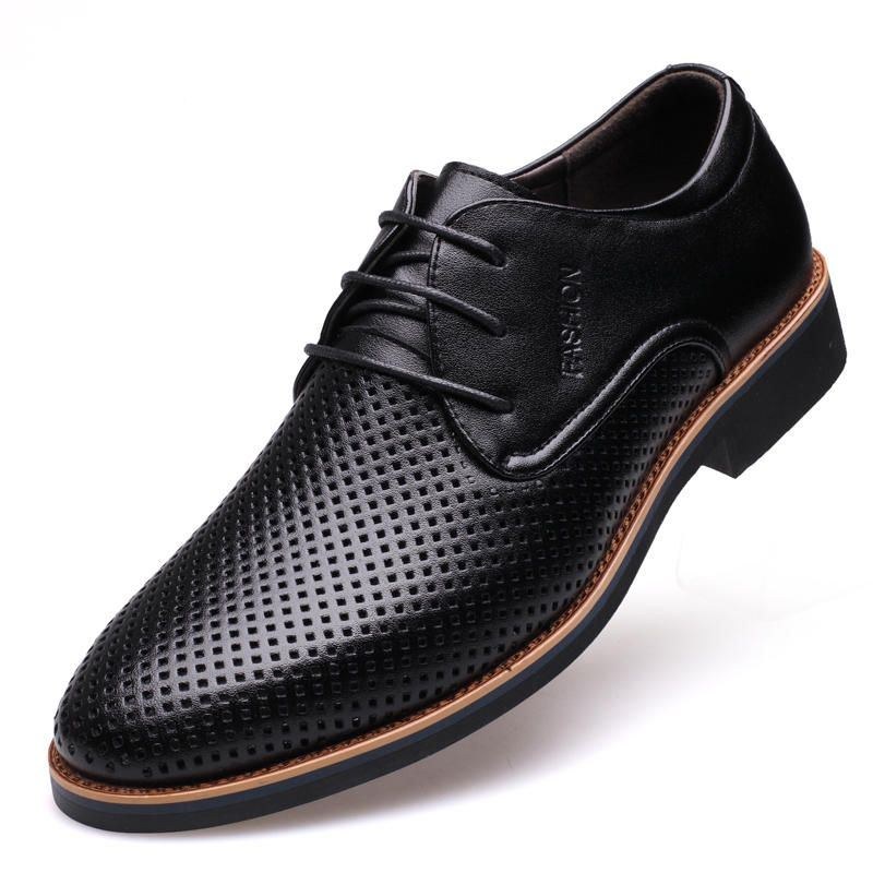 Mænds Mikrofiber Åndbar Udhulet Business Casual Oxfords