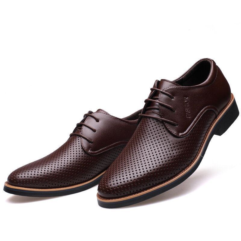 Mænds Mikrofiber Åndbar Udhulet Business Casual Oxfords