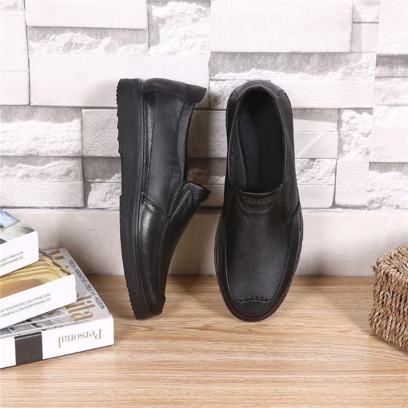 Mænds Mikrofiber Blød Sål Business Slip On Casual Oxfords