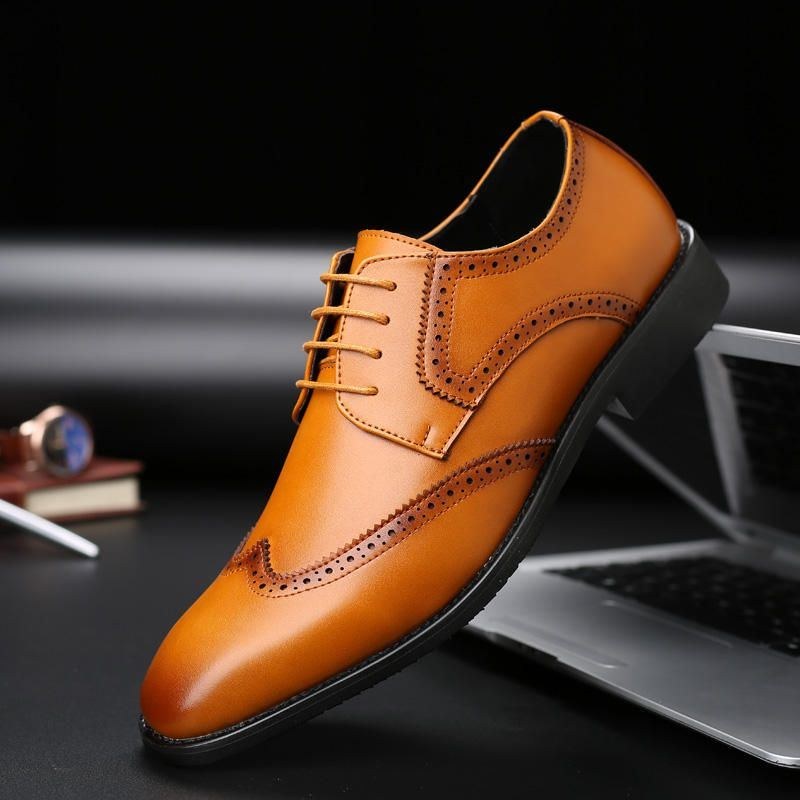 Stor Størrelse Mænd Brogue Oxfords Normal Business Dress Sko