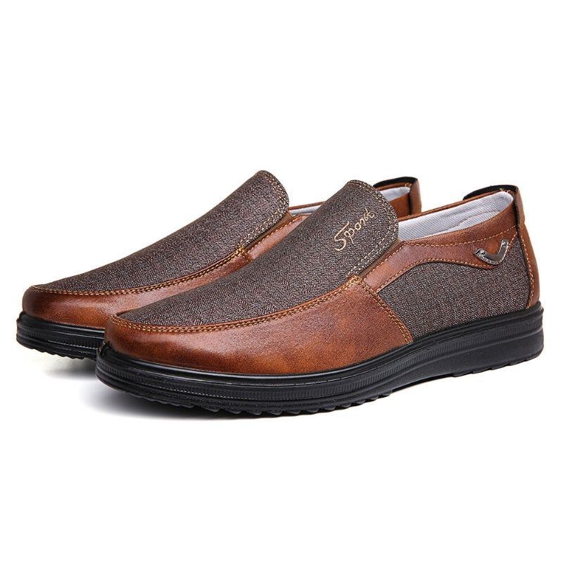 Stor Størrelse Mænd Casual Letvægts Comfy Slip On Oxfords