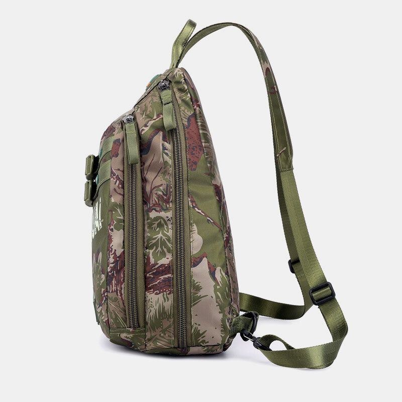 Herre Camouflages Multifunktion Stor Kapacitet Vandtæt Sport Brysttaske Skuldertaske Crossbody Bag Rygsæk