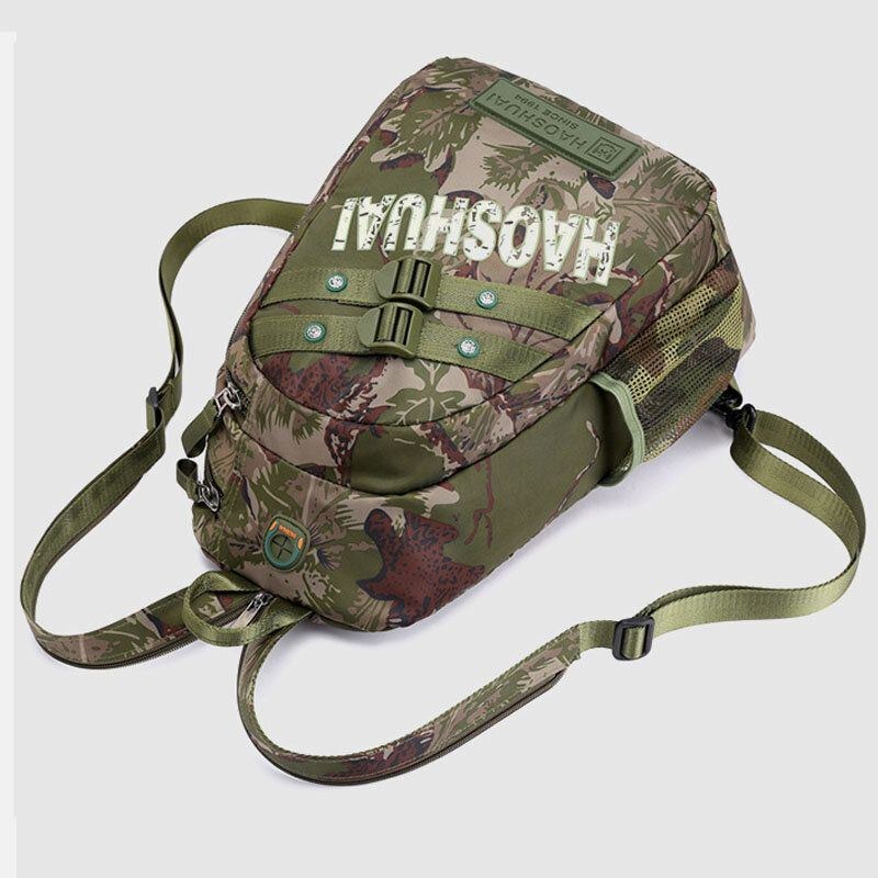 Herre Camouflages Multifunktion Stor Kapacitet Vandtæt Sport Brysttaske Skuldertaske Crossbody Bag Rygsæk