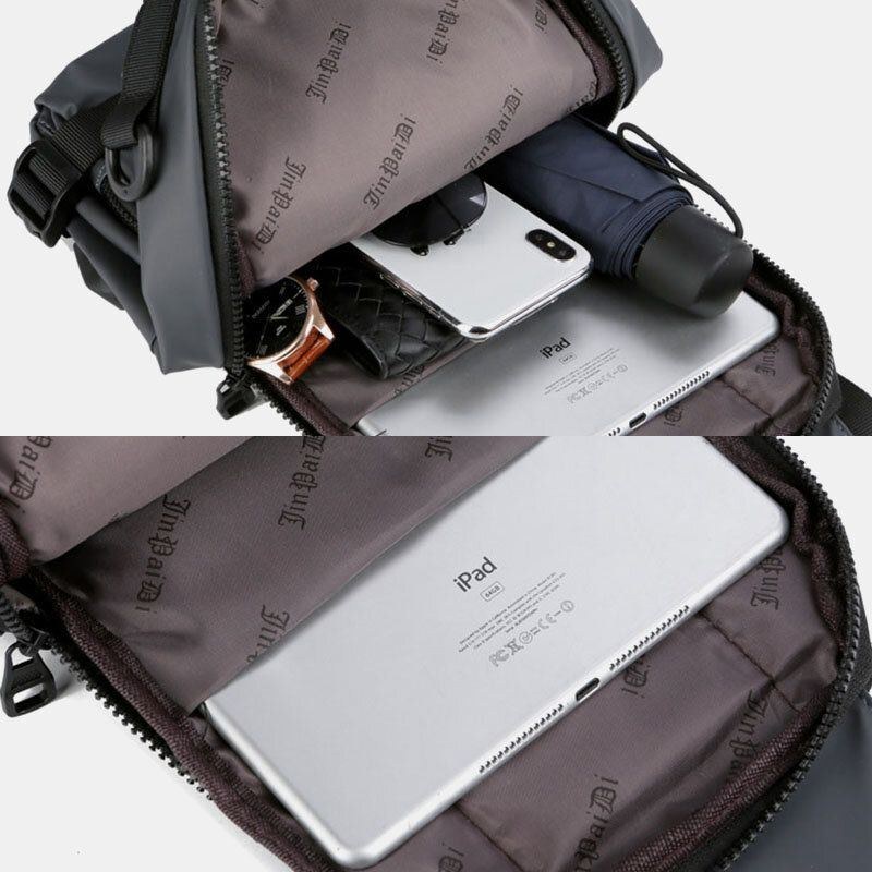 Herre Multi-layers Space Business Solid Skuldertaske Crossbody Bag Brysttaske Med Usb-opladning