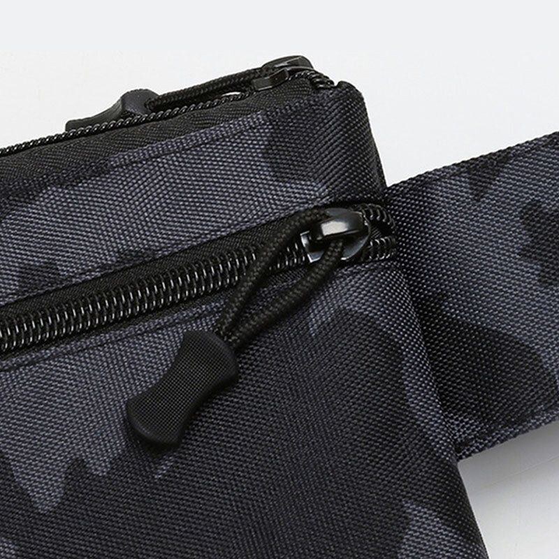 Herre Nylon Camouflage Multi-bære Multi-lomme Sport Udendørs Taktisk Skuldertaske Brysttaske