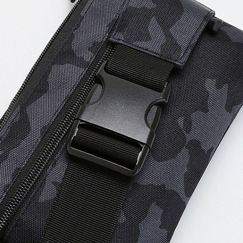 Herre Nylon Camouflage Multi-bære Multi-lomme Sport Udendørs Taktisk Skuldertaske Brysttaske