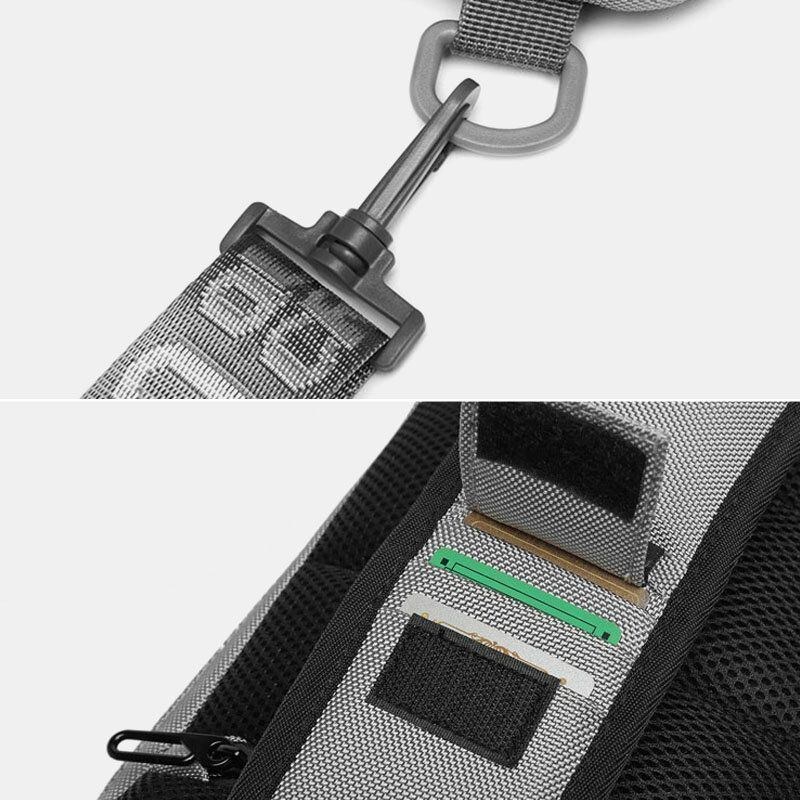 Herre Oxford Brev Forside Adgangskodelås Tyverisikringsdesign Usb-opladning Crossbody-taske Multi-lommer Multi-rums Brysttaske