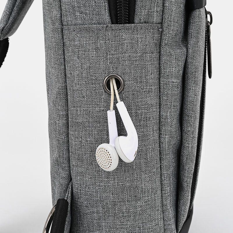 Herre Oxford Brysttaske Med Stor Kapacitet Casual Multifunktions Øretelefon Hul Design Crossbody Taske Skuldertaske