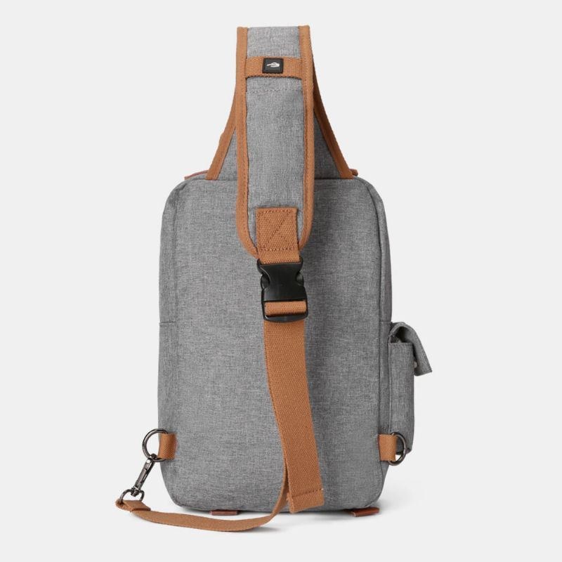 Herre Oxford Multi-pocket Vandtæt Brysttaske Outdoor Travel Multifunktion Anti-tyveri Crossbody Taske