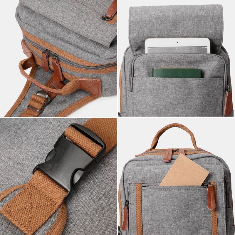 Herre Oxford Multi-pocket Vandtæt Brysttaske Outdoor Travel Multifunktion Anti-tyveri Crossbody Taske