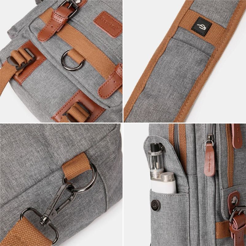 Herre Oxford Multi-pocket Vandtæt Brysttaske Outdoor Travel Multifunktion Anti-tyveri Crossbody Taske