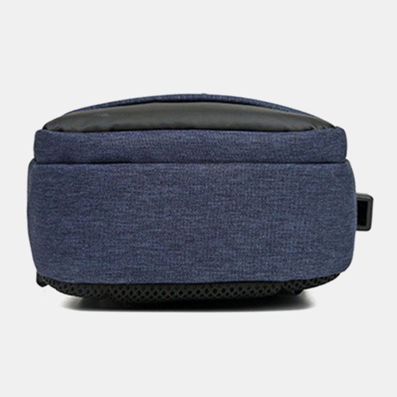 Herre Oxford Vandtæt Usb-opladningsbrysttaske Med Stor Kapacitet Messenger Crossbody-taske