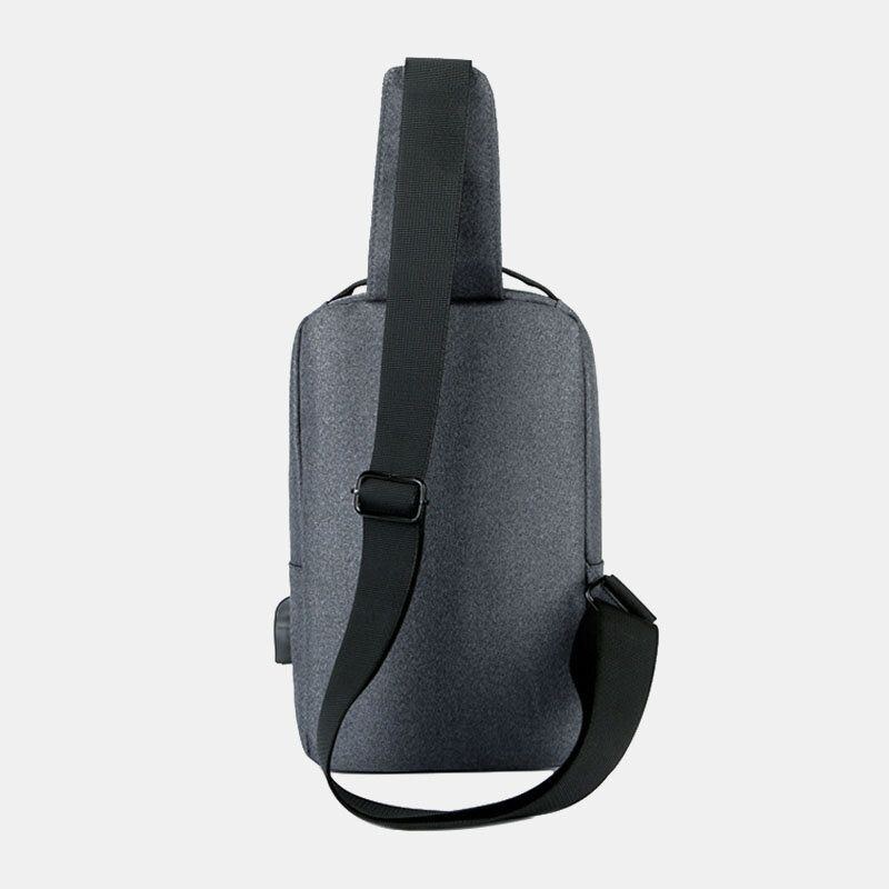 Herre Usb-opladning Brysttaske Med Flere Lommer Oxford Skridsikker Slidfast Vandtæt Afslappet Skuldertaske Crossbody-tasker