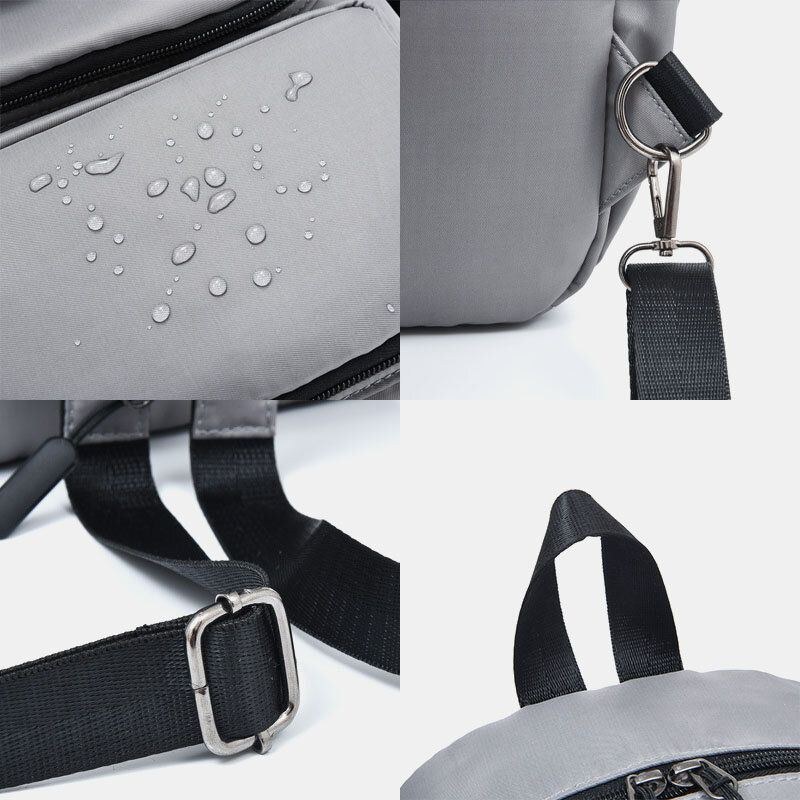 Herre Usb Opladning Multi-bære Multi-lag Vandtæt Crossbody Taske Bryst Taske Sling Bag Rygsæk