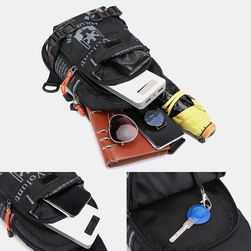 Herre Vandtæt Mode Multifunktionel Udendørs Brysttaske Crossbody Taske