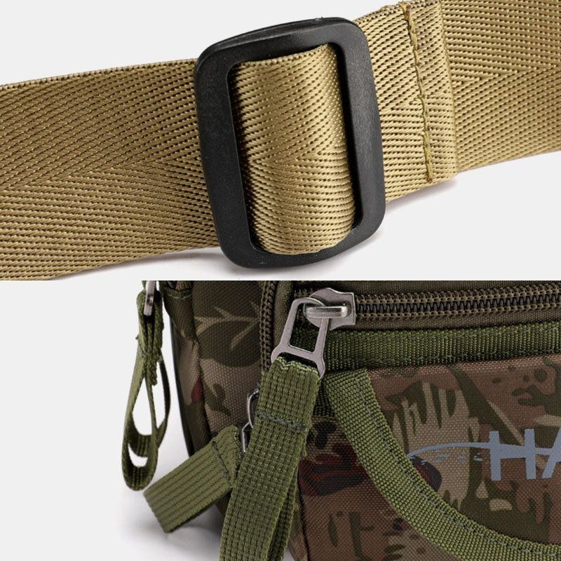 Herre Vandtæt Multi-pocket Camouflage Udendørs Brysttaske Bælte Taske Sling Bag