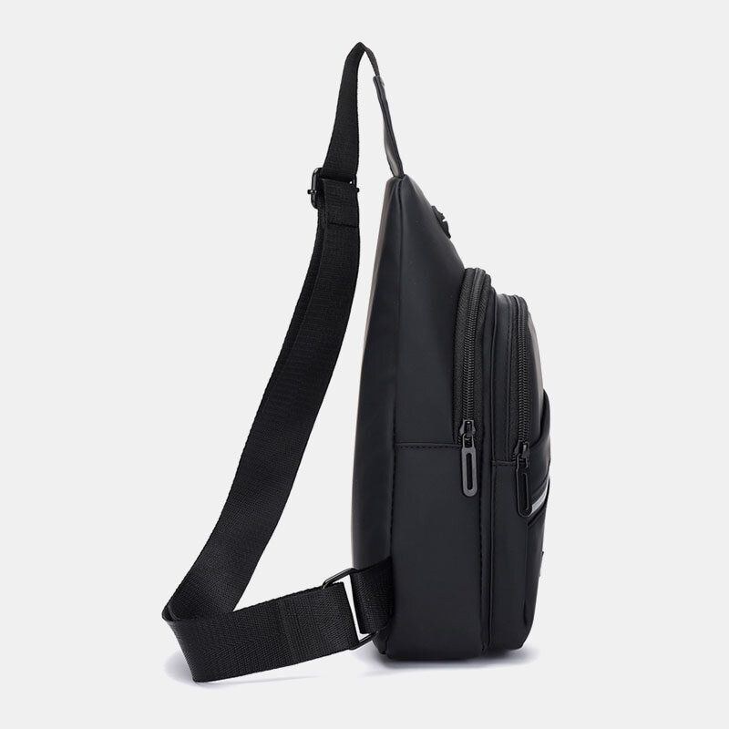 Herre Vandtæt Slidfast Brysttaske Casual Oxford Hovedtelefoner Hul Crossbody Tasker Skuldertaske