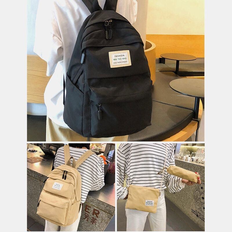 3 Stk Casual Rygsæk Skuldertaske Crossbody Taske Til Mænd Damer