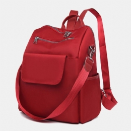 Dame Casual Oxford Stor Kapacitet Flap Lomme Konvertibel Strop Udendørs Rejse Crossbody Taske Rygsæk