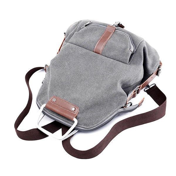 Dame Multifunktionel Casual Messenger Bag Lærredsrygsæk