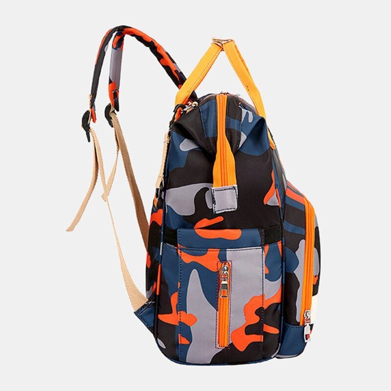 Dame Oxford Camo Multifunktionel Vandtæt Rygsæk Med Stor Kapacitet Mommy Bag