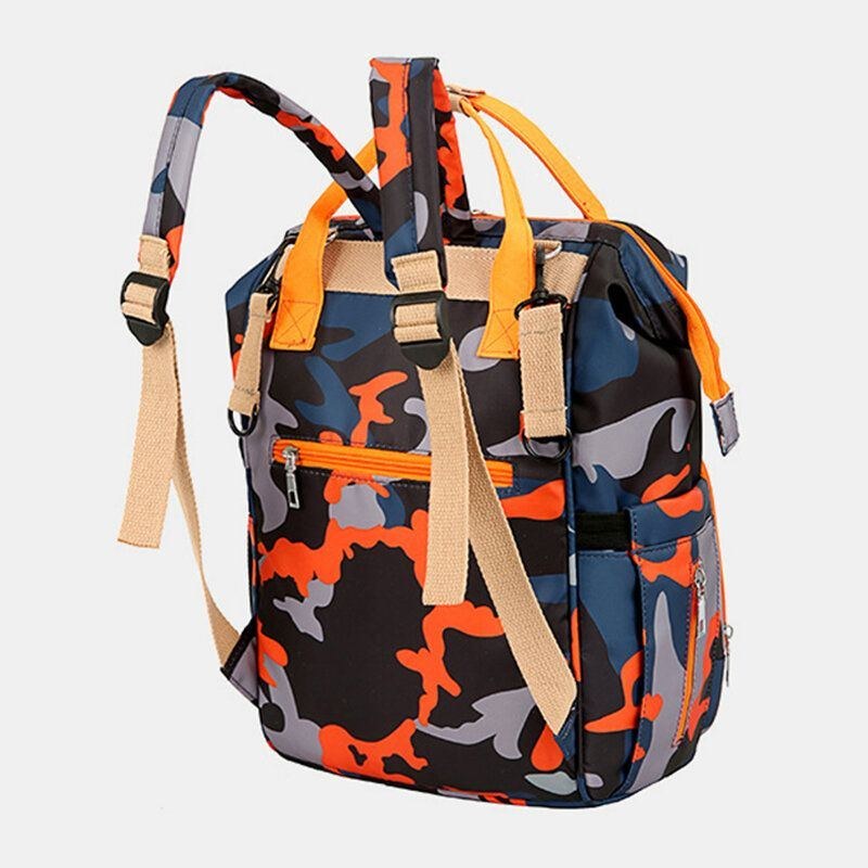 Dame Oxford Camo Multifunktionel Vandtæt Rygsæk Med Stor Kapacitet Mommy Bag