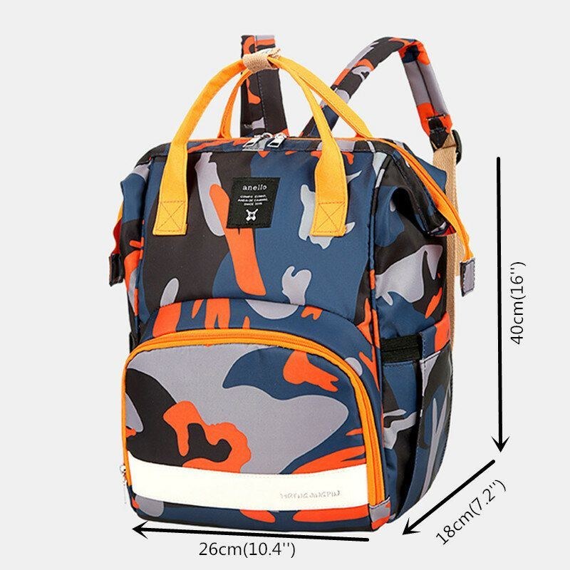 Dame Oxford Camo Multifunktionel Vandtæt Rygsæk Med Stor Kapacitet Mommy Bag