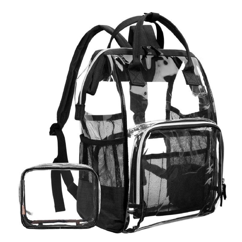 Dame Transparent Clear Jelly Patchwork Pvc Beach Bag Rygsæk Håndtaske