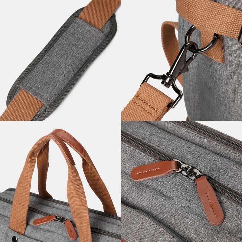 Herre Casual Multicarry Stor Kapacitet 15.6/17 Tommer Bærbar Taske Rygsæk Crossbody-taske Med Flere Lommer