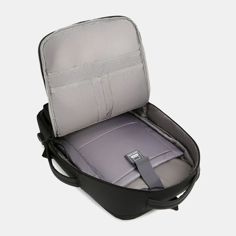 Herre Oxford 15.6 Tommer Usb-opladning Multi-pocket Business Laptop-taske Rygsæk