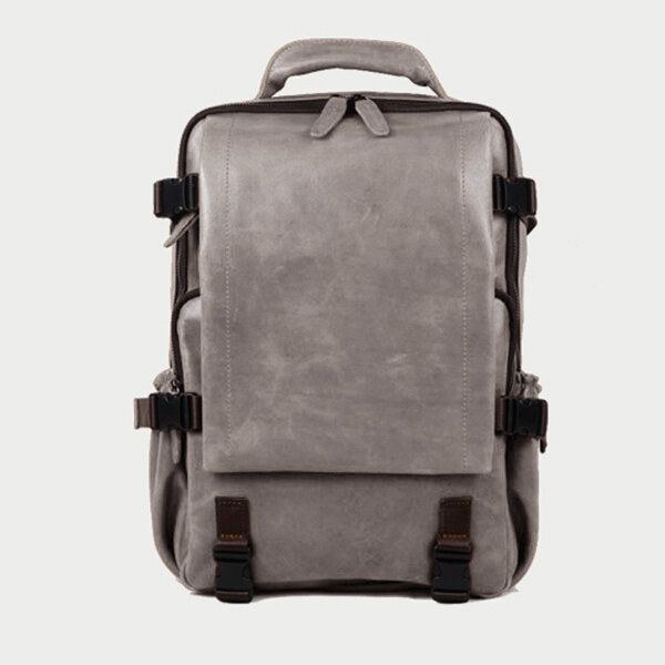 Herre Solid Casual Multifunktion Laptop Flap Rygsæk